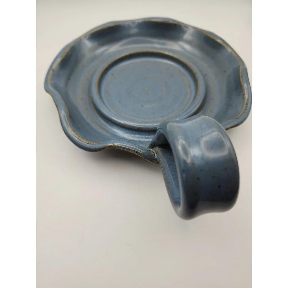 Handmade stoneware chamberstick